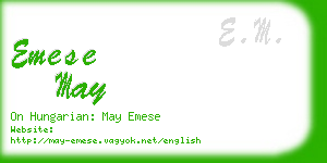 emese may business card